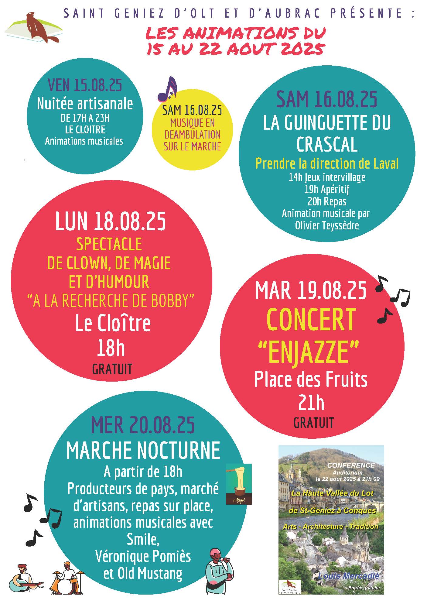 Programme des animations 150825